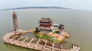 ویدیویی باورنکردنی از خشک شدن رودخانه معروف یانگ تسه در جیوجیانگ چین
