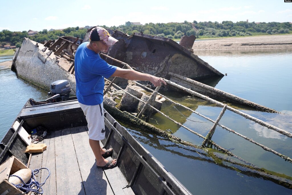 تصاویر | سر برآوردن کشتیهای آلمانی جنگی جهانی دوم در رودخانه دانوب!
