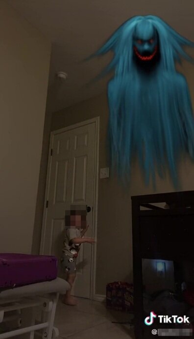 شبحی برای ترساندن کودکان در یک شبکه اجتماعی | تصاویری که به هیچ وجه خوشایند نیستند