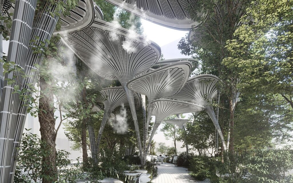 تصاویر | درختان مصنوعی ابوظبی چگونه گرمای هوا را کاهش میدهند؟