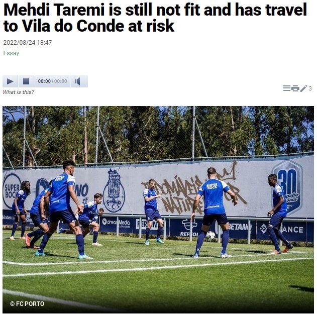 عکس | غیبت شکبرانگیز طارمی در تمرین پورتو | پردهبرداری نشریه پرتغالی از مصدومیت مهاجم ایرانی