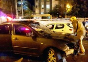 تصادف زنجیره‌ای در خیابان‌ شریعتی تهران | راننده تویوتا عامل تصادف