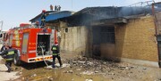 مصدومیت دو آتش‌نشان در حریق گسترده پایتخت