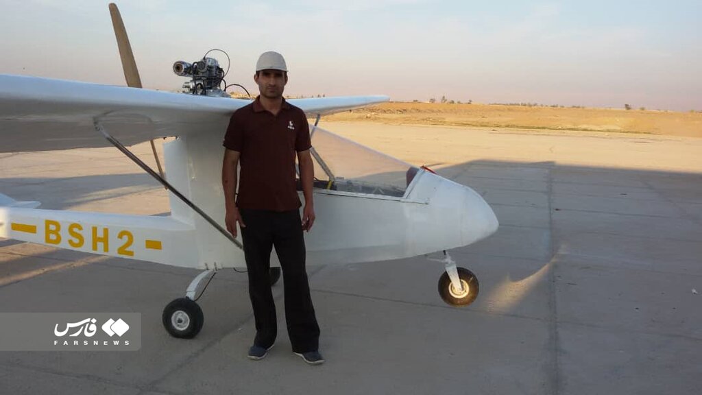ببینید | جوان بوشهری که در خانه‌اش هواپیما می‌سازد! | لحظه شگفت‌انگیز اولین پرواز