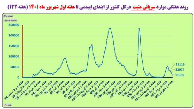 کاهش بستریهای کرونا در ۳۰ استان | افزایش آمار فوتیها در ۴ استان