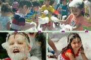 پنجشنبه، مهمانی کف‌بازی و آب‌بازی بچه‌های غرب تهران