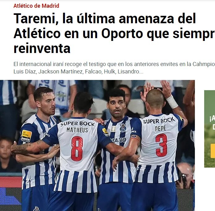 عکس | مهدی طارمی آخرین تهدید غول اسپانیا | هشدار به حریف پورتو در لیگ قهرمانان اروپا