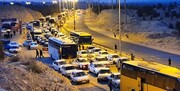 ترافیک سنگین در جاده‌های منتهی به مرزهای عراق | انسداد موقت جاده ایلام به مهران