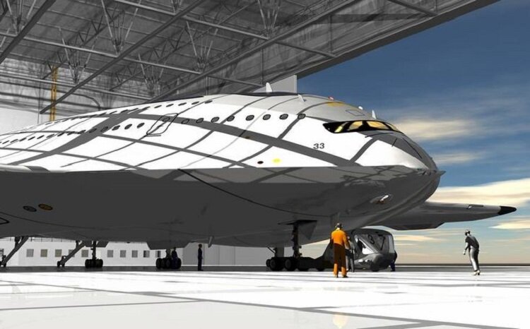 این هواپیمای مسافربری اتمی آینده سفرهای هوایی است | تصاویر طرح مفهومی مافوق صوت