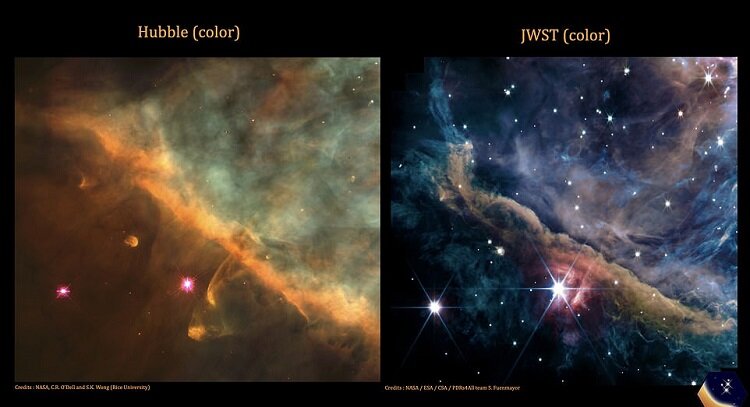 تصاویر هیجاناگیز و دقیق جیمز وب از سحابی شکارچی | منطقهای که برای نخستین بار دیده میشود