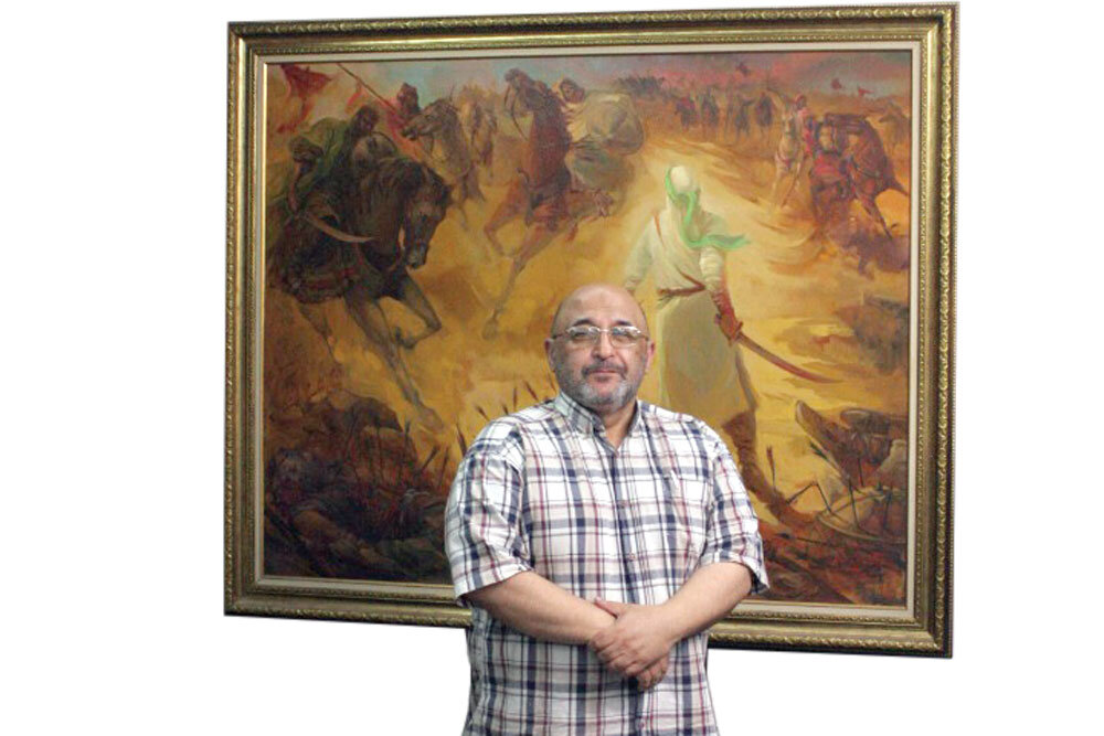 در آستانه ورود به آخرالزمان، تکنیک اولویت ندارد | نقاشیهایم صحنههایی از عاشورا بود بدون تکیه بر خون عبدالحمید قدیریان