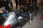 ببینید | سقوط عجیب و مرگبار پژو ۲۰۷ از پل صدر تهران