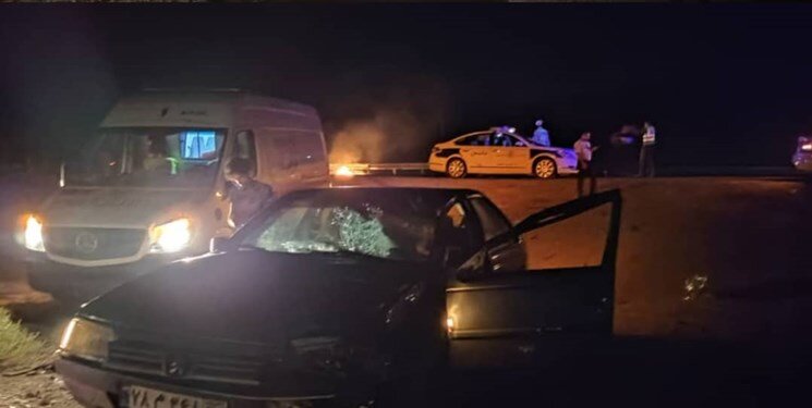 تصاویر | پایان تلخ یک مأموریت در اتوبان کاشان - قم | ماجرای پیکر بی جان وسط اتوبان