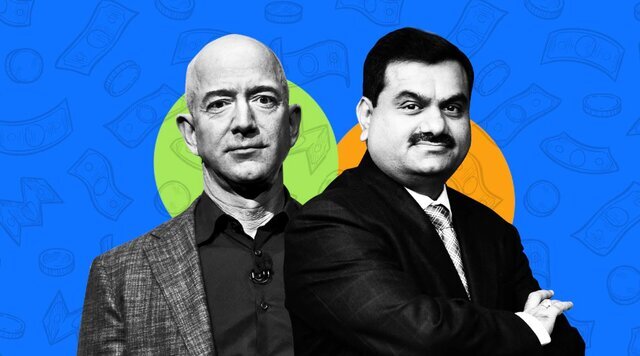 بزوس عنوان دومین ثروتمند بزرگ جهان را به میلیاردر هندی بخشید | ثروت آدانی از ماسک هم پیشی می گیرد؟