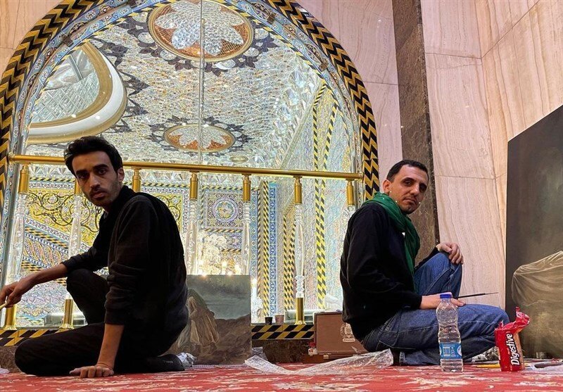 مخاطب اصلی آثارم کسانی هستند که پایشان به مجلس روضه باز نشده | عکس تابلوی زیبای مسیح عاشورا