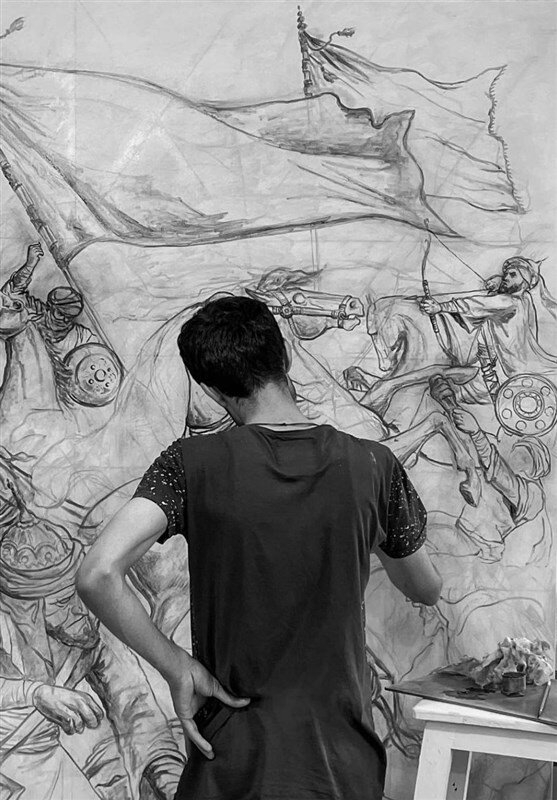 مخاطب اصلی آثارم کسانی هستند که پایشان به مجلس روضه باز نشده | عکس تابلوی زیبای مسیح عاشورا