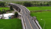 تخریب کامل بزرگترین پل تایوان در اثر زلزله