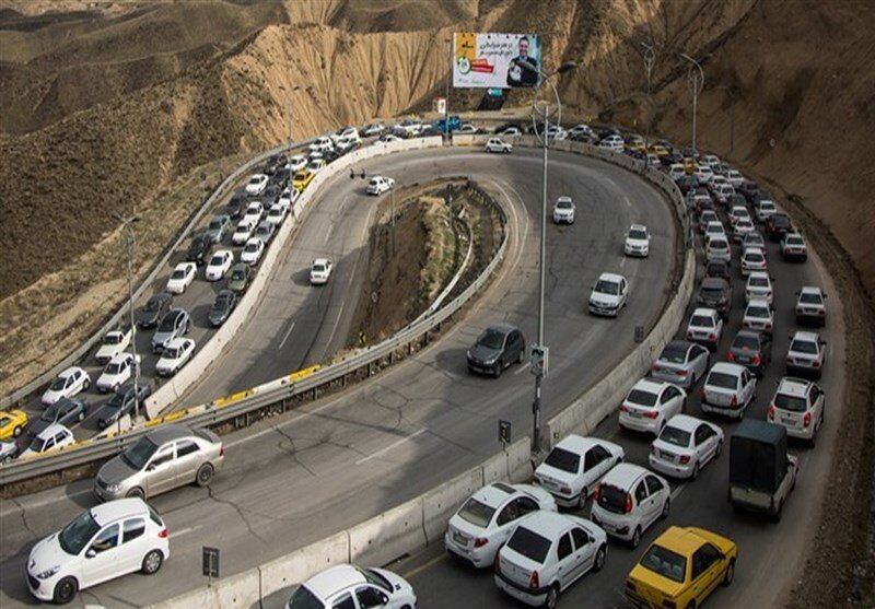 ترافیک سنگین در دو جاده پرتردد کشور