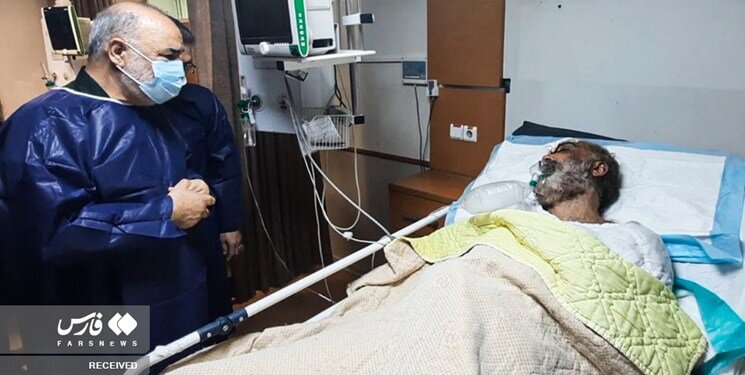 ببینید | فرمانده کل سپاه از مصدومان مدافع امنیت در اغتشاشات اخیر عیادت کرد