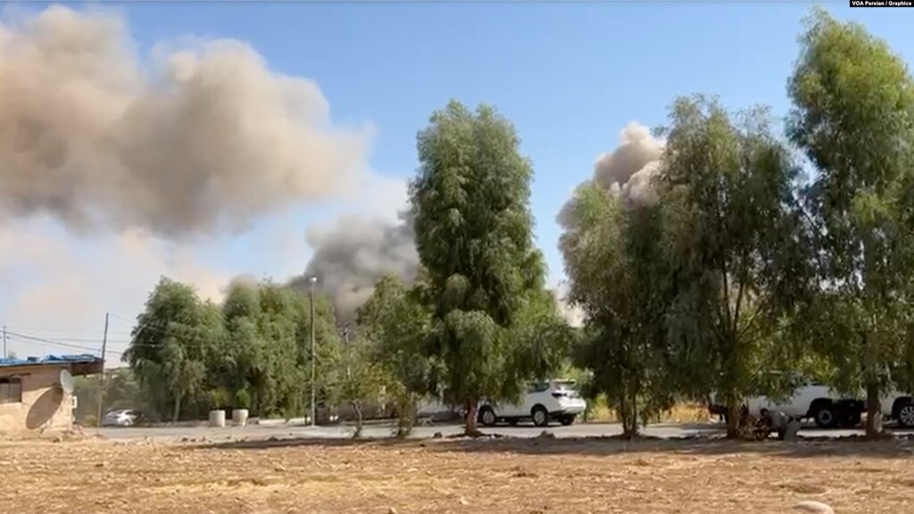 ببینید | اصابت موشک‌ سپاه وسط پخش زنده تلویزیونی به کمپ گروهک تروریستی