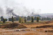 تصاویر جدید حمله توپخانه‌ای سپاه به مقر تروریست‌ها در اقلیم کردستان