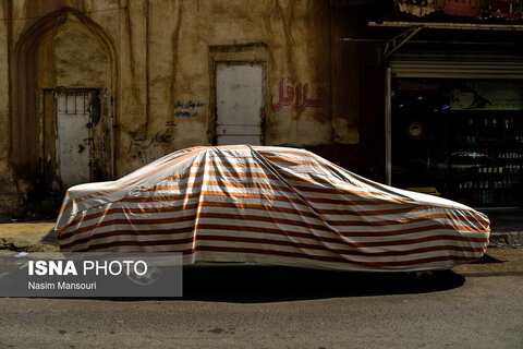 روپوش خودروها در گرمای خوزستان