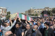 تصاویر | مراسم تشییع پیکر مطهر یک شهید گمنام دفاع مقدس در سازمان ثبت احوال کشور