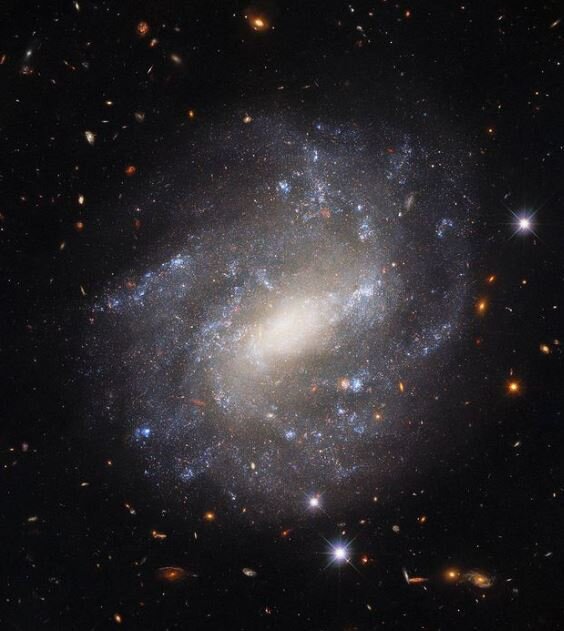تصویری خیره‌کننده از یک کهکشان مارپیچی | دور و در انزوا