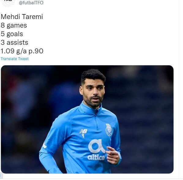 عکس | مهدی طارمی جزو خطرناکترین مهاجمان اروپا | جایگاه ستاره ایرانی پورتو در ردهبندی جدید