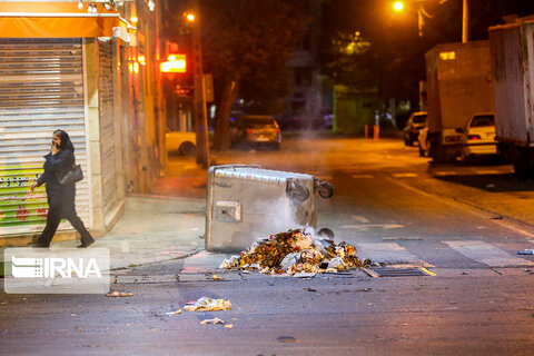 تخریب ها در نقاط تهران - اعتراضات - اغتشاش