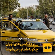 ببینید | جزییات نرخ شناور تاکسی‌ها | نرخ تاکسی‌های تهران چگونه شناور می‌شود؟