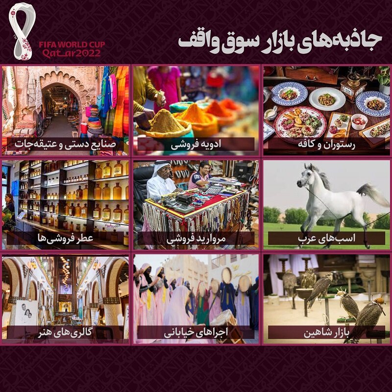 تصاویر بازار سنتی واقف قطر ؛ محلی جذاب برای مسافران جام جهانی ۲۰۲۲ | شگفتیهای معماری مدرن را در مشریب دوحه ببینید