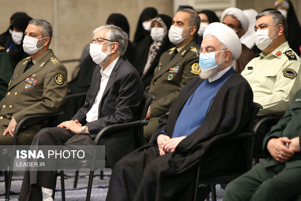تصاویر حضور روحانی، جهانگیری، لاریجانی و ناطق نوری در دیدار با رهبر انقلاب