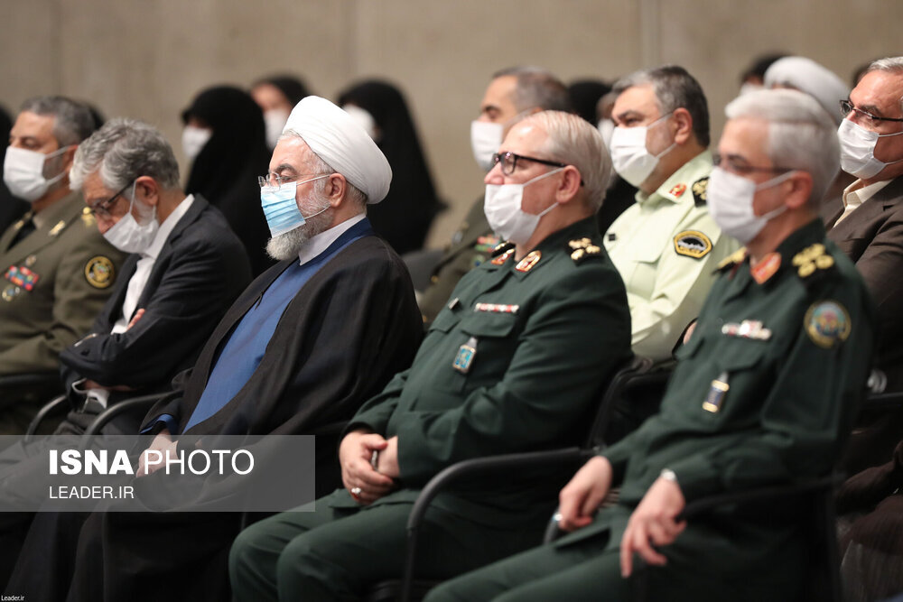 تصاویر حضور روحانی، جهانگیری، لاریجانی و ناطق نوری در دیدار با رهبر انقلاب