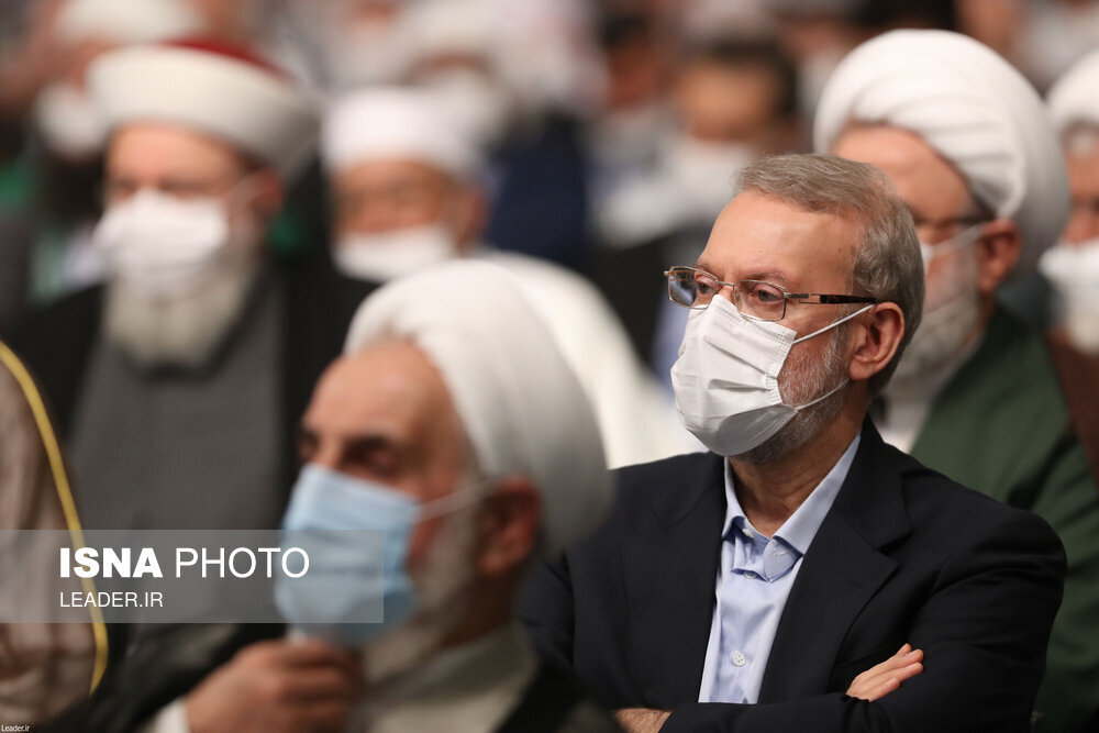 تصاویر حضور روحانی، جهانگیری، لاریجانی و ناطق نوری در دیدار با رهبر انقلاب