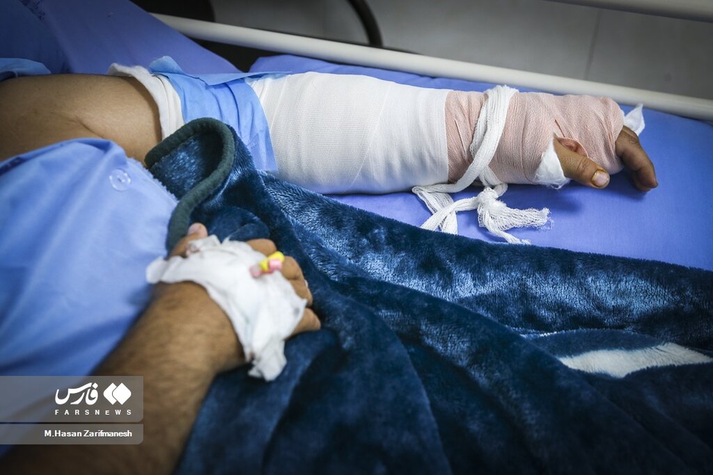 تصاویر مجروحین یگان ویژه در اغتشاشات | از اصابت تیر به ریه تا برخورد نارنجک ...