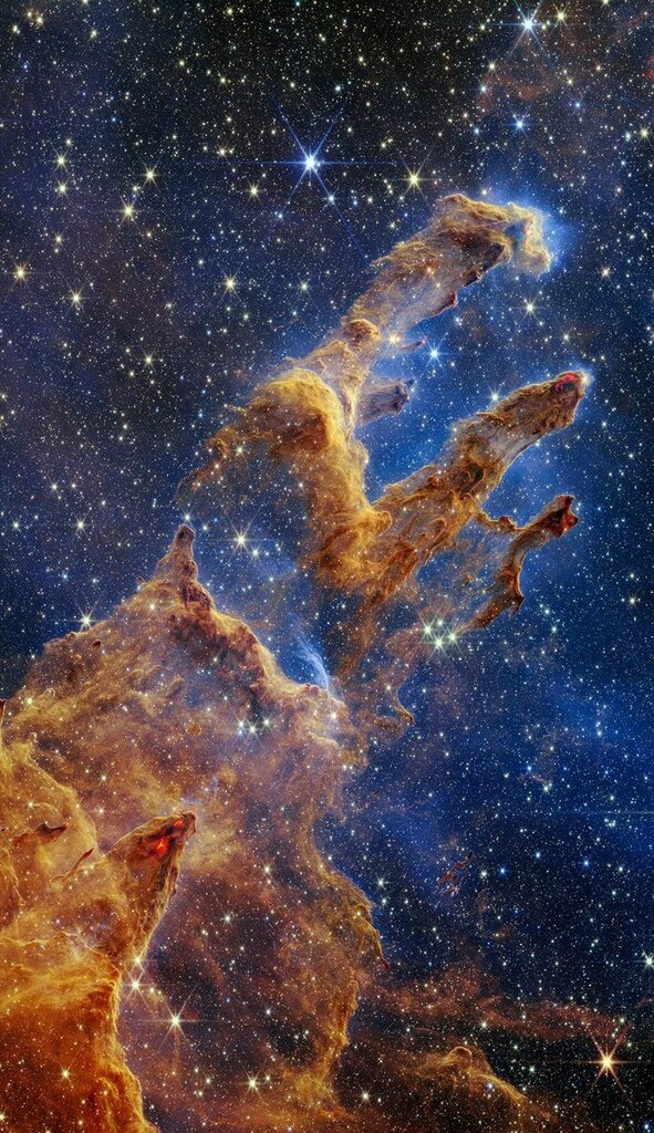 تصویر شاهکاری دیگر از تلسکوپ فضایی جیمز وب را ببینید | سفر به اعماق ستون‌های آفرینش