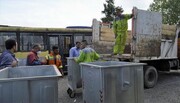 تصاویر سطل‌های جدید زباله در مشهد | شیوه‌ای خاص برای جلوگیری از دسترسی زباله‌گردها