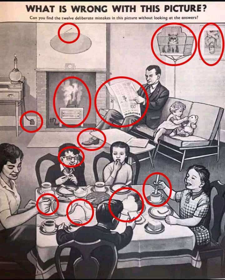 معما | ۱۲ اشتباه داخل تصویر را پیدا کنید