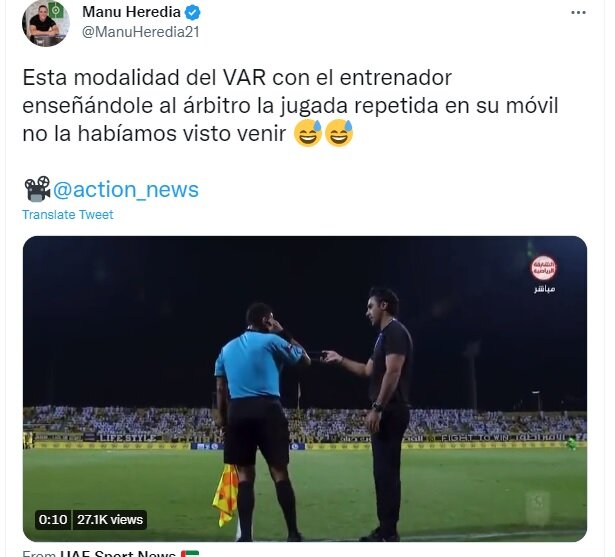 عکس | خبرنگار اسپانیایی مجیدی را سوژه طنز کرد | واکنش به اقدام عجیب فرهاد در امارات