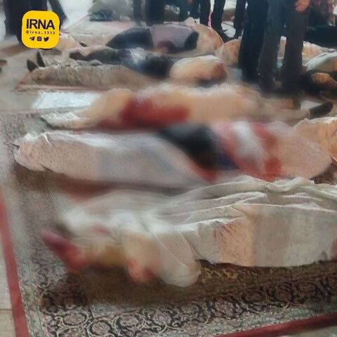 تصاویری دیگر  از پیکرهای شهدای حادثه تروریستی امروز شیراز