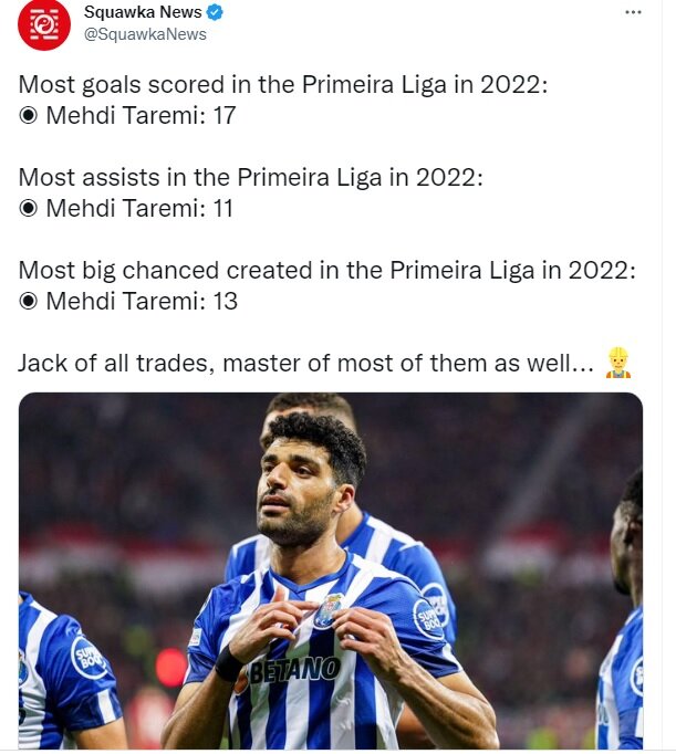 عکس | سیطره طارمی بر فوتبال اروپا | لقب جدید مهاجم ایرانی پورتو