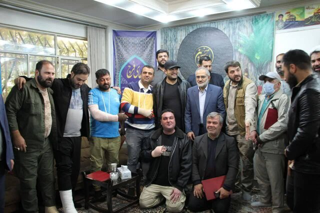 عیادت حسینی معاون رئیسی از مجروحان بسیجی حوادث اخیر