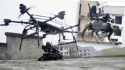 تصاویری ترسناک از سگ‌های رباتیک مسلح چینی | ربات‌های مسلح مخوف که از آسمان فرود می‌آیند