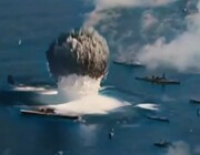 ببینید | لحظه انفجار بمب زیر دریا و پودر شدن کشتی‌ها | آزمایش وحشتناک آمریکایی‌ها را ببینید