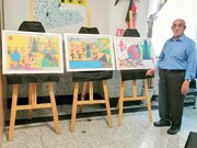 نمایشگاه نقاشی هنرمند ۸۸ ساله در نگارخانه اندیشه