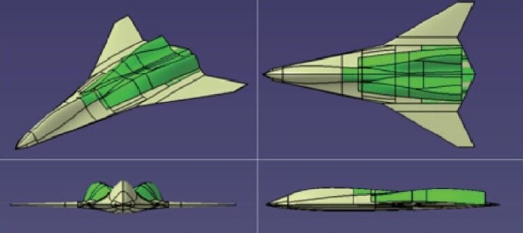 طراحی عجیب یک هواپیمای نظامی در چین | تصاویر جنگندهای که دم ندارد!