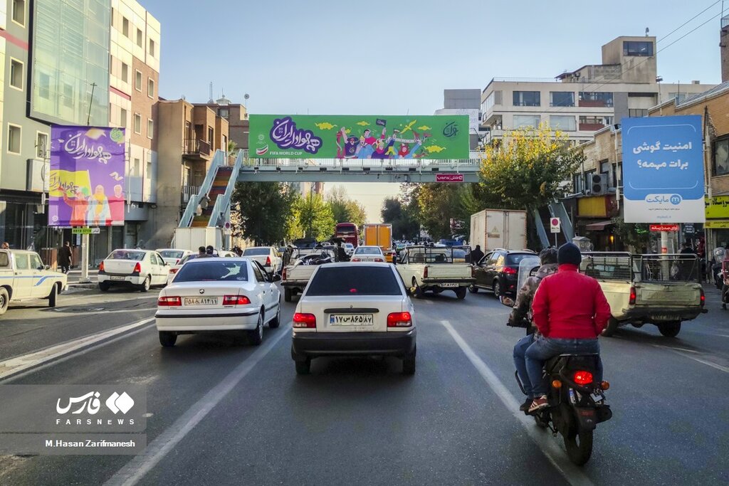 تصاویری از حال و هوای تهران در آستانه جام جهانی ۲۰۲۲