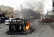 جزئیات اغتشاشات مهاباد و بوکان؛ تصاویری که جریانات تروریستی منتشر کردند | یک پایگاه بسیج را به آتش کشیدند | قصد تعرض به اماکن نظامی را داشتند