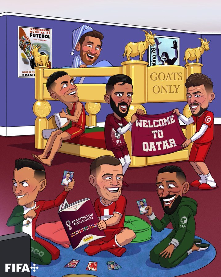 تصاویر | پلیاستیشن بازی کردن بازیکنان رقیب ایران در جام جهانی | مسی و رونالدو روی تخت طلا